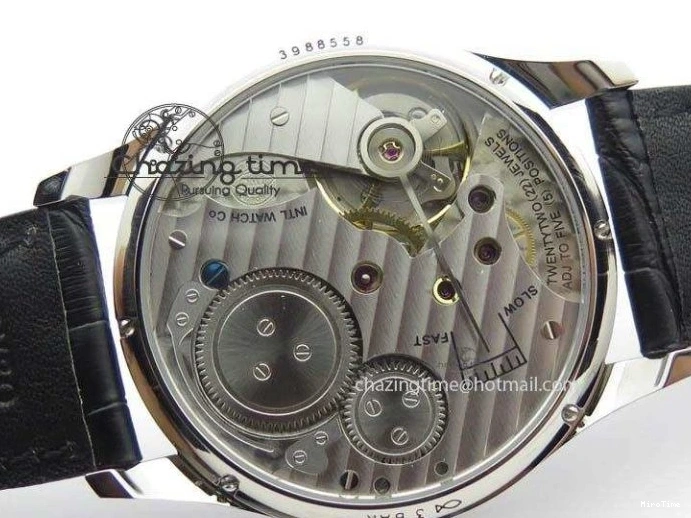 MIROTIME 1230 Effortless Portuguese IW544404 SS White Dial On Black Leather Strap A 7257